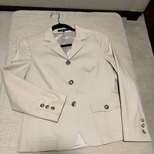 Theory Beige Blazer Jacket, size 8